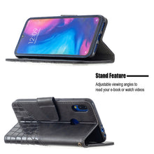 Load image into Gallery viewer, Matching Color Crocodile Texture Horizontal Flip PU Leather Case with Wallet &amp; Holder &amp; Card Slots, For Xiaomi Redmi Note 7, For Xiaomi Redmi Note 9 Pro