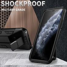 Load image into Gallery viewer, Armor Shockproof TPU + PC Magnetic Protective Case with Invisible Holder, For iPhone 12 Pro Max