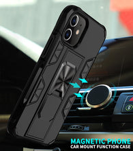 Load image into Gallery viewer, Armor Shockproof TPU + PC Magnetic Protective Case with Invisible Holder, For iPhone 12 Pro Max