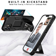 Load image into Gallery viewer, Armor Shockproof TPU + PC Magnetic Protective Case with Invisible Holder, For iPhone 12 Pro Max