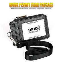 Load image into Gallery viewer, KB172 Antimagnetic RFID Leather Card Holder Office Work Certificate Case Chest Card, KB172