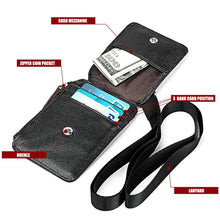 Load image into Gallery viewer, KB172 Antimagnetic RFID Leather Card Holder Office Work Certificate Case Chest Card, KB172