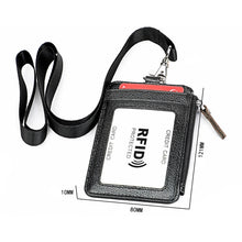 Load image into Gallery viewer, KB172 Antimagnetic RFID Leather Card Holder Office Work Certificate Case Chest Card, KB172