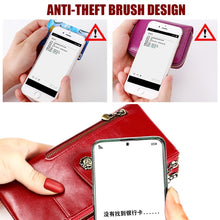 Load image into Gallery viewer, 3513 Antimagnetic RFID Multi-function Retro Leather Lady Wallet Large-capacity Purse with Card Holder