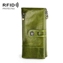 Load image into Gallery viewer, 3513 Antimagnetic RFID Multi-function Retro Leather Lady Wallet Large-capacity Purse with Card Holder