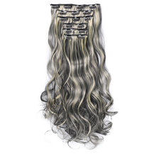 Load image into Gallery viewer, 50cm 16 Card Long Curly Hair Wig Seamless Hair Extension Piece