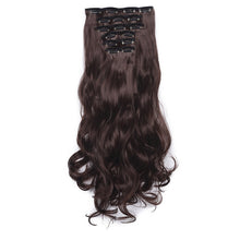 Load image into Gallery viewer, 50cm 16 Card Long Curly Hair Wig Seamless Hair Extension Piece