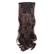Load image into Gallery viewer, 50cm 16 Card Long Curly Hair Wig Seamless Hair Extension Piece