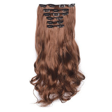 Load image into Gallery viewer, 50cm 16 Card Long Curly Hair Wig Seamless Hair Extension Piece