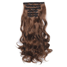Load image into Gallery viewer, 50cm 16 Card Long Curly Hair Wig Seamless Hair Extension Piece