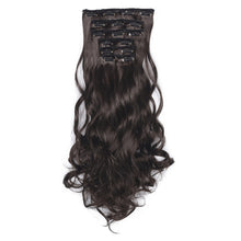 Load image into Gallery viewer, 50cm 16 Card Long Curly Hair Wig Seamless Hair Extension Piece