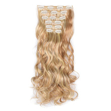 Load image into Gallery viewer, 50cm 16 Card Long Curly Hair Wig Seamless Hair Extension Piece
