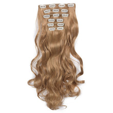 Load image into Gallery viewer, 50cm 16 Card Long Curly Hair Wig Seamless Hair Extension Piece