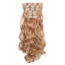 Load image into Gallery viewer, 50cm 16 Card Long Curly Hair Wig Seamless Hair Extension Piece