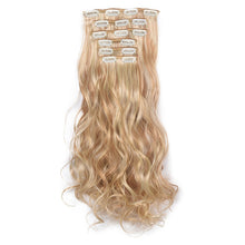 Load image into Gallery viewer, 50cm 16 Card Long Curly Hair Wig Seamless Hair Extension Piece