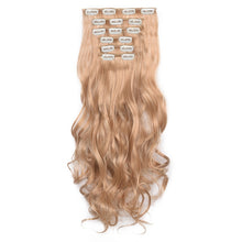 Load image into Gallery viewer, 50cm 16 Card Long Curly Hair Wig Seamless Hair Extension Piece