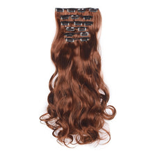Load image into Gallery viewer, 50cm 16 Card Long Curly Hair Wig Seamless Hair Extension Piece