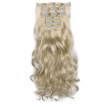 Load image into Gallery viewer, 50cm 16 Card Long Curly Hair Wig Seamless Hair Extension Piece