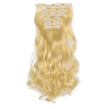 Load image into Gallery viewer, 50cm 16 Card Long Curly Hair Wig Seamless Hair Extension Piece