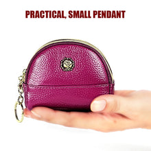 Load image into Gallery viewer, 2027 Lady Leather Zipper Wallet Purse Double-pocket Little Shell Bag