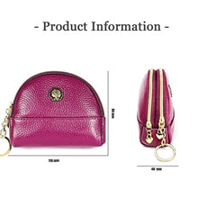 Load image into Gallery viewer, 2027 Lady Leather Zipper Wallet Purse Double-pocket Little Shell Bag
