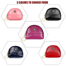 Load image into Gallery viewer, 2027 Lady Leather Zipper Wallet Purse Double-pocket Little Shell Bag
