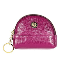 Load image into Gallery viewer, 2027 Lady Leather Zipper Wallet Purse Double-pocket Little Shell Bag