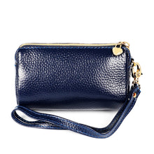 Load image into Gallery viewer, 2033 Lady Portable Zipper Leather Wallet Purse Small Cosmetic Bag with Lanyard