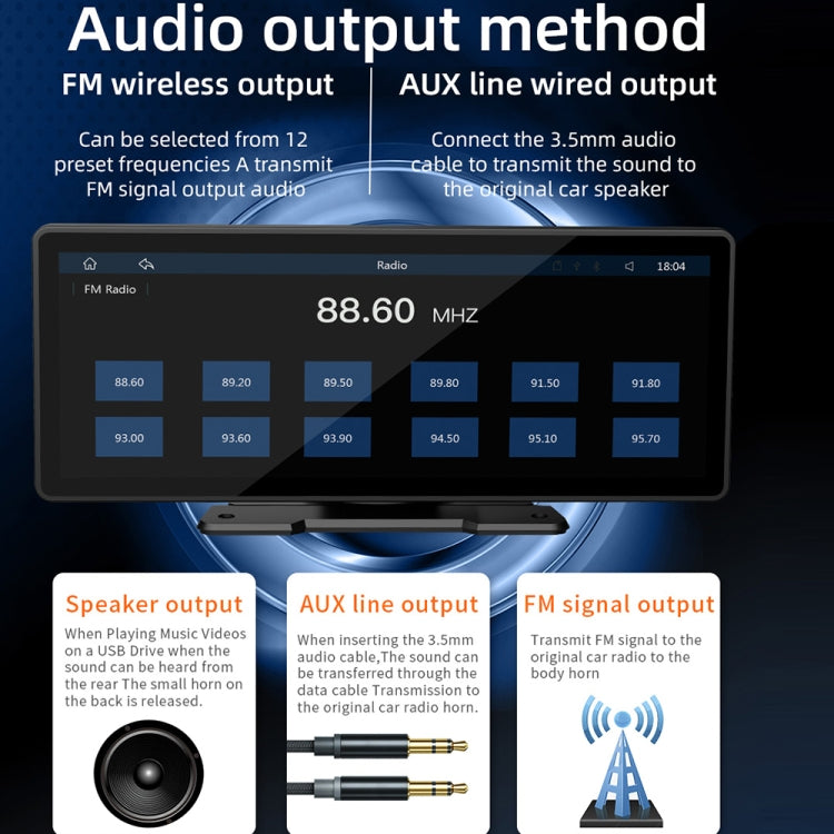 B5303 10.26 inch Portable Car MP5 Player Support CarPlay / Android Auto, B5303