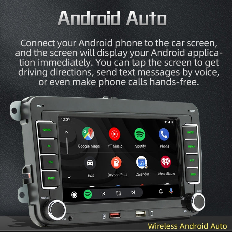 For Volkswagen 7 inch Portable Car MP5 Player Support CarPlay / Android Auto, F9070
