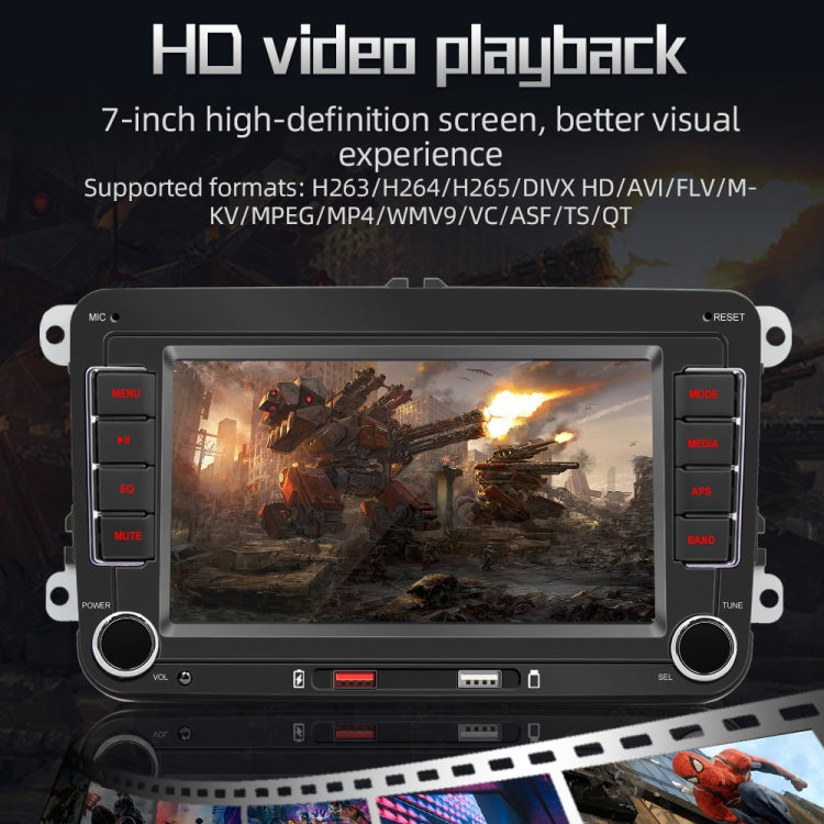 For Volkswagen 7 inch Portable Car MP5 Player Support CarPlay / Android Auto, F9070