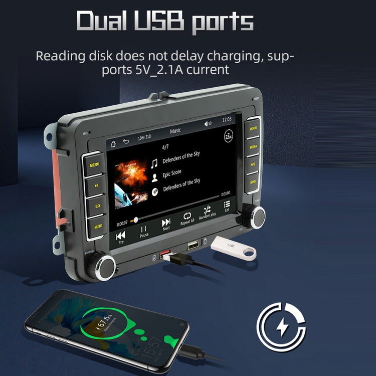 For Volkswagen 7 inch Portable Car MP5 Player Support CarPlay / Android Auto, F9070