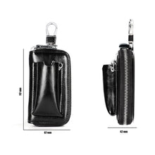 Load image into Gallery viewer, 9108 Large Capacity Zipper Leather Keys Holder Bag Multi-function Wallet