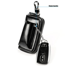 Load image into Gallery viewer, 9108 Large Capacity Zipper Leather Keys Holder Bag Multi-function Wallet