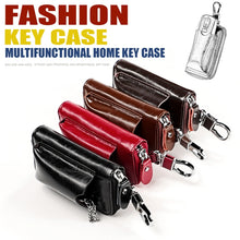 Load image into Gallery viewer, 9108 Large Capacity Zipper Leather Keys Holder Bag Multi-function Wallet