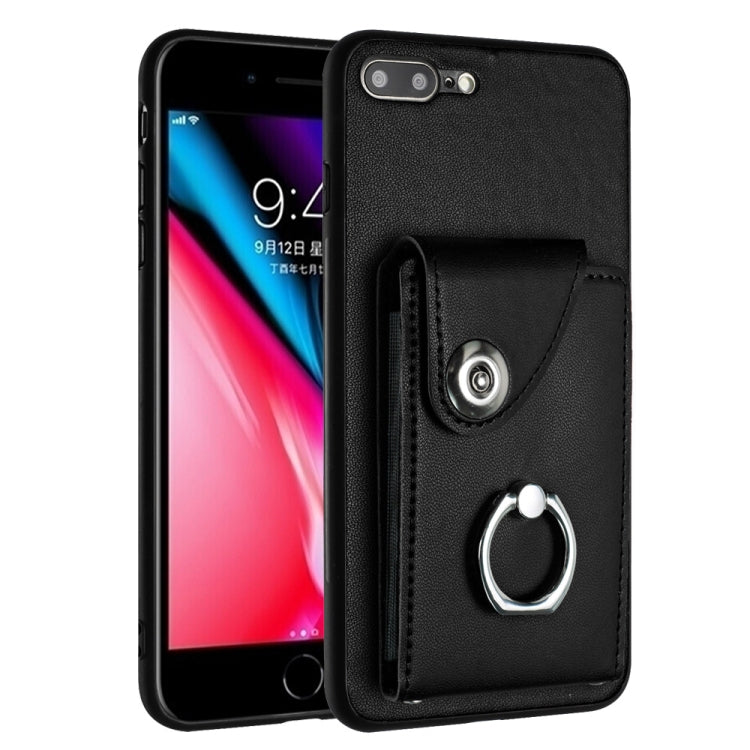 Organ Card Bag Ring Holder Phone Case, For iPhone 8 Plus / 7 Plus