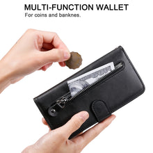 Load image into Gallery viewer, Fashion Calf Texture Zipper Horizontal Flip Leather Case with Holder &amp; Card Slots &amp; Wallet