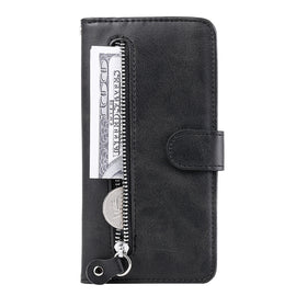 Fashion Calf Texture Zipper Horizontal Flip Leather Case with Holder & Card Slots & Wallet