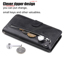 Load image into Gallery viewer, Fashion Calf Texture Zipper Horizontal Flip Leather Case with Holder &amp; Card Slots &amp; Wallet