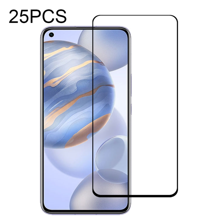 For Xiaomi Redmi Note 9 Global 25pcs Full Glue Full Screen Tempered Glass Film