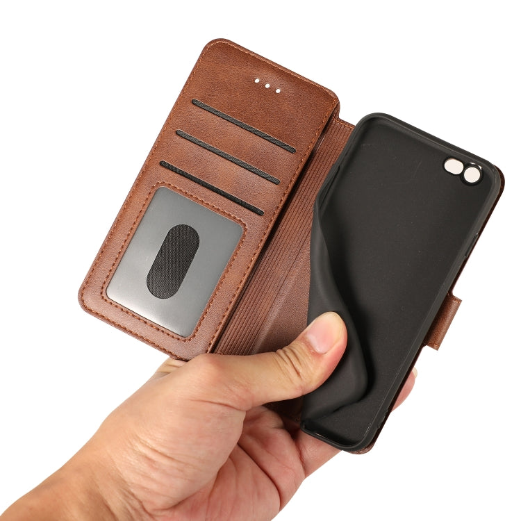 Calf Texture Magnetic Buckle Horizontal Flip Leather Case with Holder & Card Slots & Wallet & Photo Frame, For iPhone 6 / 6s, For iPhone 7 / 8, For iPhone 7 Plus / 8 Plus, For iPhone X / XS, For iPhone XR, For iPhone XS Max, For iPhone 12 mini         ...