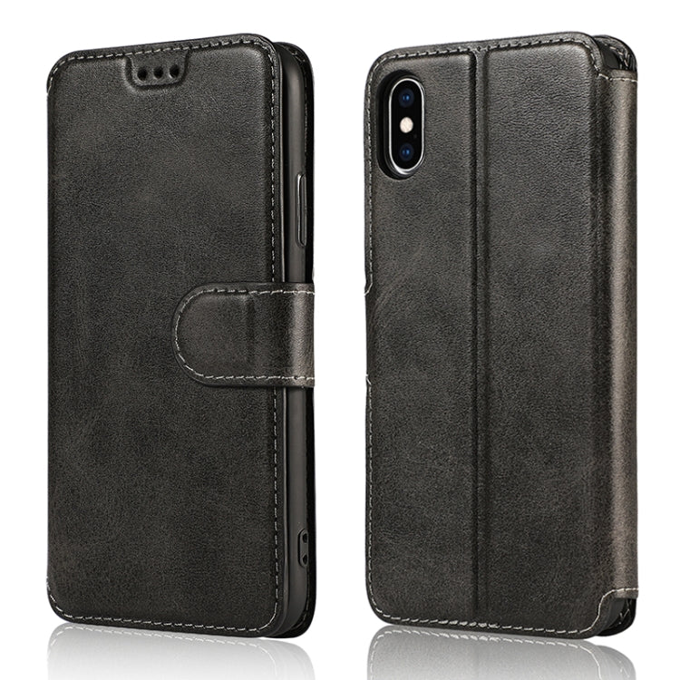 Calf Texture Magnetic Buckle Horizontal Flip Leather Case with Holder & Card Slots & Wallet & Photo Frame, For iPhone 6 / 6s, For iPhone 7 / 8, For iPhone 7 Plus / 8 Plus, For iPhone X / XS, For iPhone XR, For iPhone XS Max, For iPhone 12 mini         ...