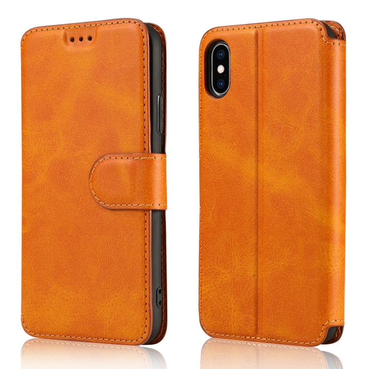 Calf Texture Magnetic Buckle Horizontal Flip Leather Case with Holder & Card Slots & Wallet & Photo Frame, For iPhone 6 / 6s, For iPhone 7 / 8, For iPhone 7 Plus / 8 Plus, For iPhone X / XS, For iPhone XR, For iPhone XS Max, For iPhone 12 mini         ...