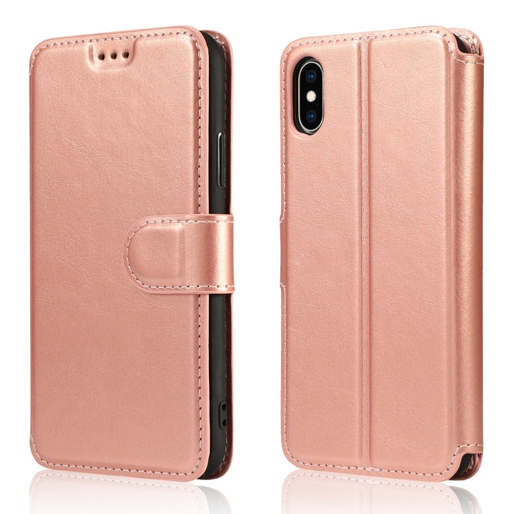 Calf Texture Magnetic Buckle Horizontal Flip Leather Case with Holder & Card Slots & Wallet & Photo Frame, For iPhone 6 / 6s, For iPhone 7 / 8, For iPhone 7 Plus / 8 Plus, For iPhone X / XS, For iPhone XR, For iPhone XS Max, For iPhone 12 mini         ...