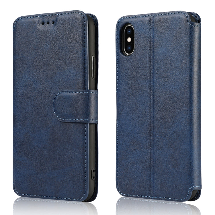 Calf Texture Magnetic Buckle Horizontal Flip Leather Case with Holder & Card Slots & Wallet & Photo Frame, For iPhone 6 / 6s, For iPhone 7 / 8, For iPhone 7 Plus / 8 Plus, For iPhone X / XS, For iPhone XR, For iPhone XS Max, For iPhone 12 mini         ...