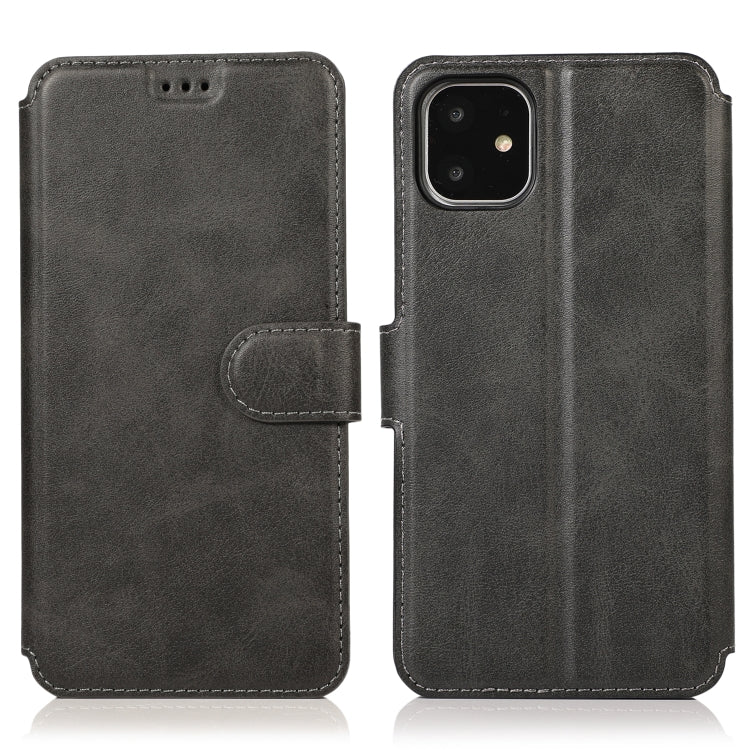 Calf Texture Magnetic Buckle Horizontal Flip Leather Case with Holder & Card Slots & Wallet & Photo Frame, For iPhone 12 / 12 Pro