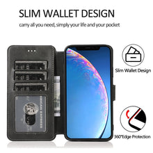Load image into Gallery viewer, Calf Texture Magnetic Buckle Horizontal Flip Leather Case with Holder &amp; Card Slots &amp; Wallet &amp; Photo Frame, For iPhone 12 / 12 Pro