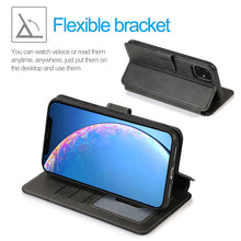 Load image into Gallery viewer, Calf Texture Magnetic Buckle Horizontal Flip Leather Case with Holder &amp; Card Slots &amp; Wallet &amp; Photo Frame, For iPhone 12 / 12 Pro