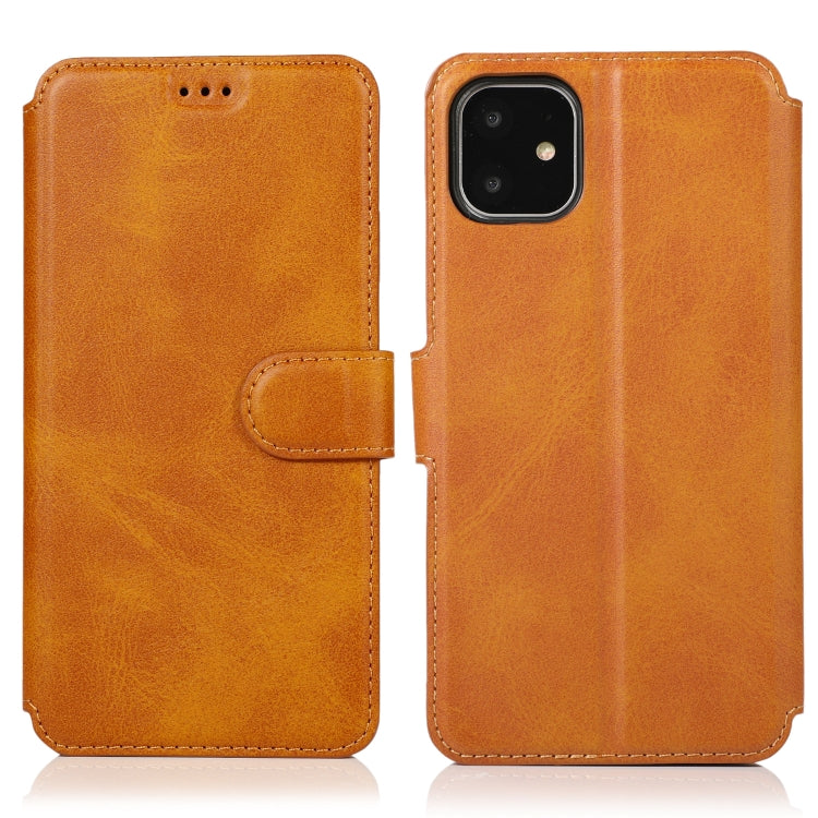 Calf Texture Magnetic Buckle Horizontal Flip Leather Case with Holder & Card Slots & Wallet & Photo Frame, For iPhone 12 / 12 Pro