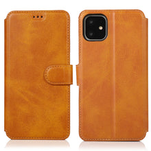 Load image into Gallery viewer, Calf Texture Magnetic Buckle Horizontal Flip Leather Case with Holder &amp; Card Slots &amp; Wallet &amp; Photo Frame, For iPhone 12 / 12 Pro